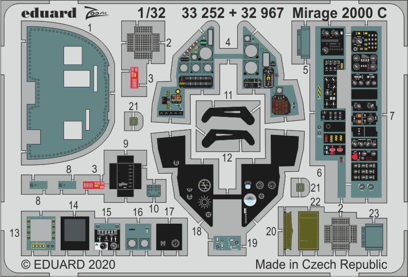Eduard 32967 Mirage 2000 C for KITTY HAWK 1/32