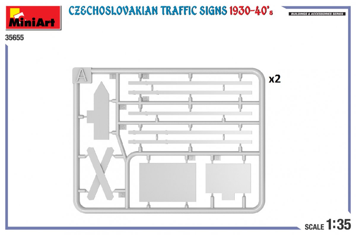Miniart 35655 CZECHOSLOVAKIAN TRAFFIC SIGNS 1930-40’s 1/35 – zdjęcie 3