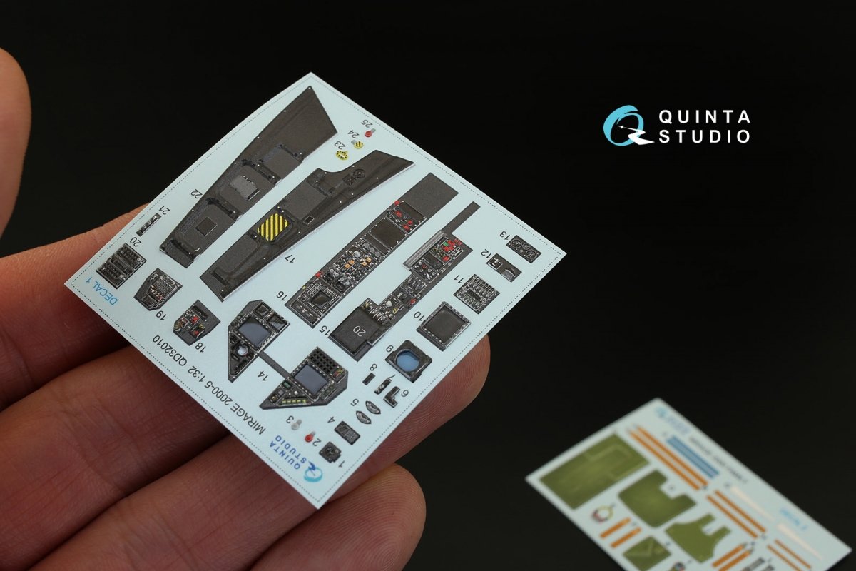 Quinta Studio QD32010 Mirage 2000-5 3D-Printed &amp;amp; coloured Interior on decal paper (for Kitty Hawk kit) 1/32 – zdjęcie 6