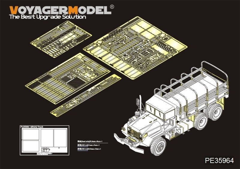 Modèle Voyager PE35964 Camion M54A2 5t de l'armée américaine moderne (modèle de base) pour AFV 35300 au 1/35