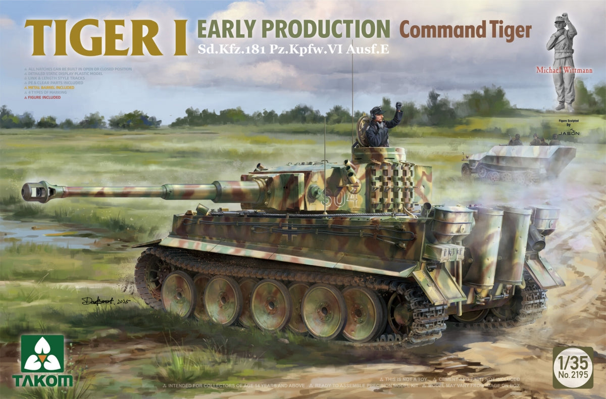 Takom 2195W Tiger I Box Early-Production Limited Edition - Early Command/Michael Wittmann + Early + 1/16 Michael Wittmann 1/35 – zdjęcie 3