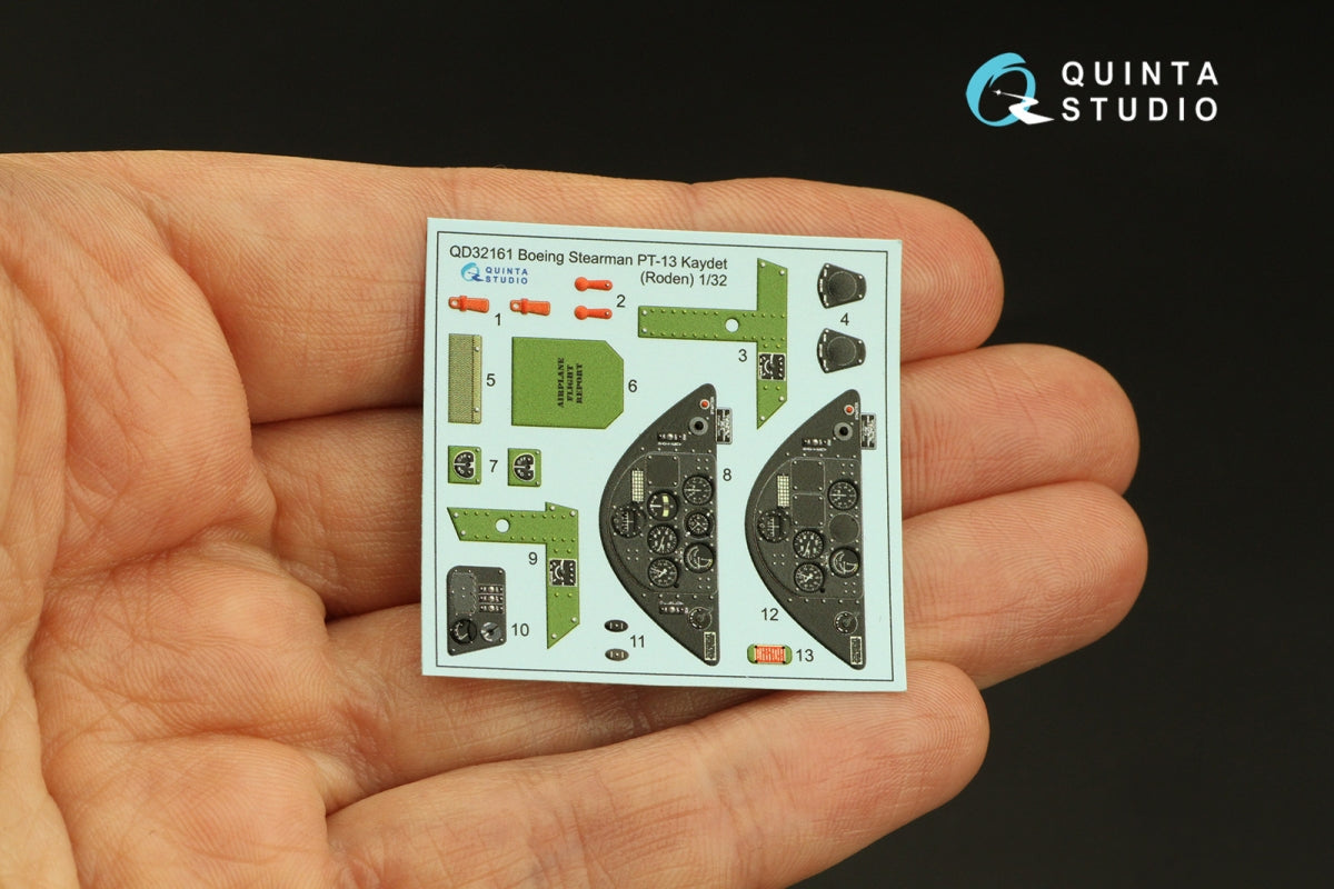 Quinta Studio QD32161 PT-13 Kaydet 3D-Printed &amp;amp; colored Interior on decal paper (Roden) 1/32 – image 4