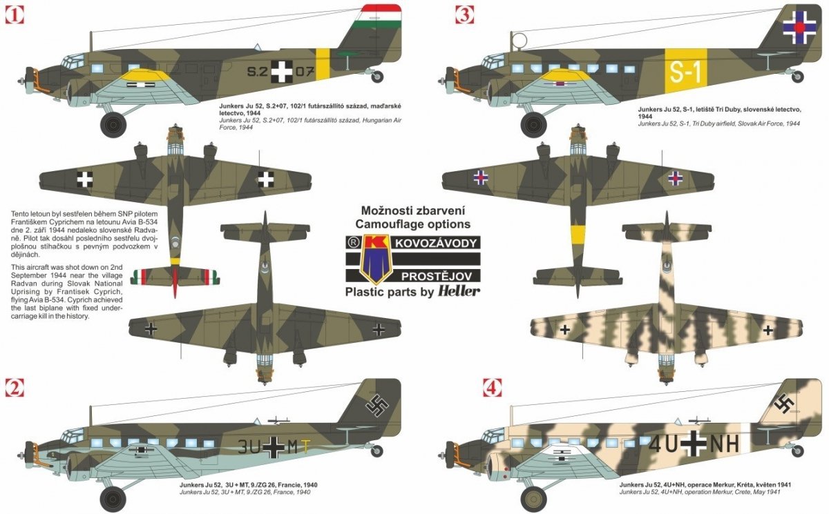 Kovozavody Prostejov KPM0128 Ju 52 &amp;quot;Tante Ju&amp;quot; 1/72 – Bild 2