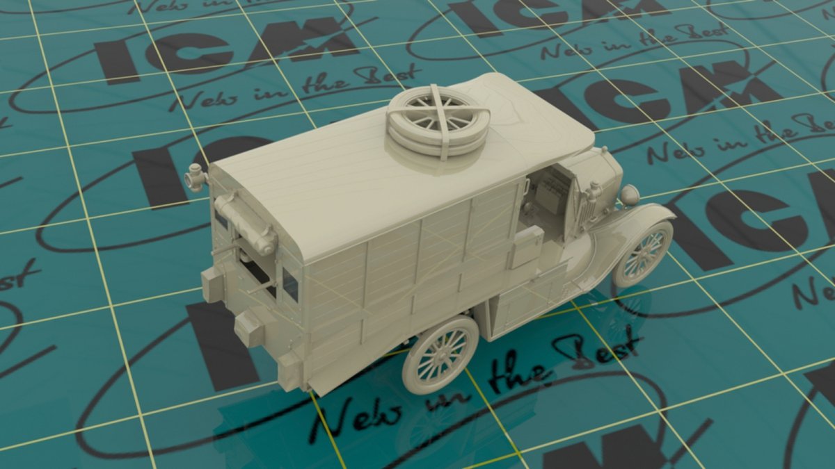 ICM 35665 Model T 1917 Ambulance (early), WWI AAFS Car 1/35 – image 4