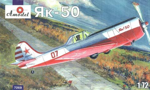A-Model 07269 Avion d&amp;#39;entraînement soviétique Yakovlev Yak-50 1/72