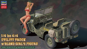 Hasegawa SP449 (52249) 1/4 Ton 4x4 Utility Truck w/ Blond Girl&amp;#39;s Figure 1/24