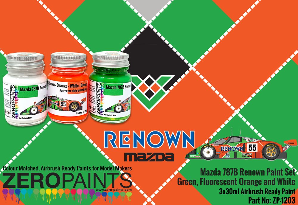 Zero Paints ZP-1203 Mazda 787B Renown Paint Set - 3x30ml – image 2