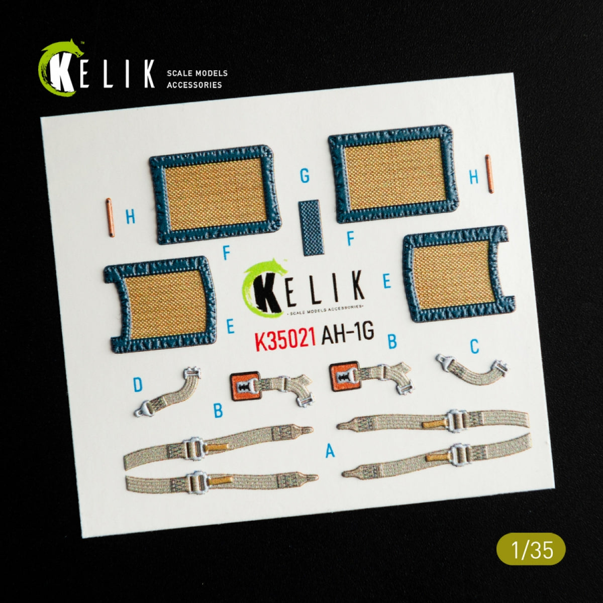 KELIK K35021 AH-1G COBRA INTERIOR 3D DECALS FOR ICM KIT 1/35 – zdjęcie 3