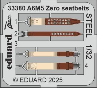 Eduard 33380 A6M5 Zero seatbelts STEEL TAMIYA 1/32