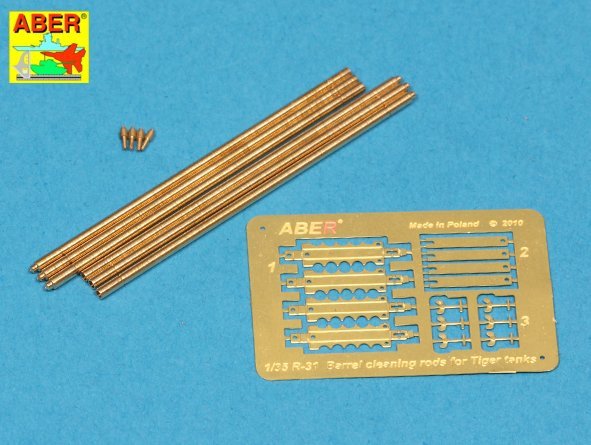 Aber R-32 Barrel cleaning rods for King Tiger 1/35
