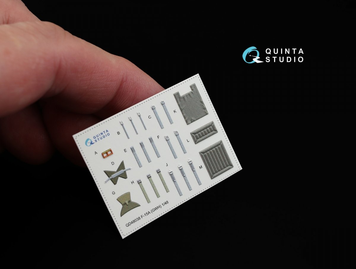Quinta Studio QD48038 F-15A 3D-Printed &amp;amp; coloured Interior on decal paper (for GWH kit) 1/48 – zdjęcie 8