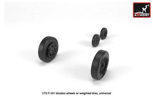 Armory Models AW72321 F-101 Voodoo wheels w/ optional nose wheels &amp;amp; weighted tires 1/72