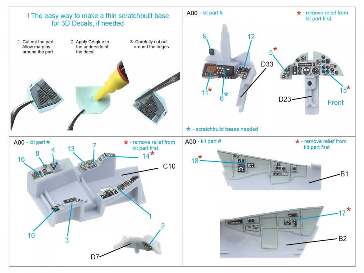 Quinta Studio QDS-72172 Blackburn Buccanneer S.2B Early 3D-Printed &amp;amp; coloured Interior on decal paper (Airfix) (small version) 1/72 – zdjęcie 3