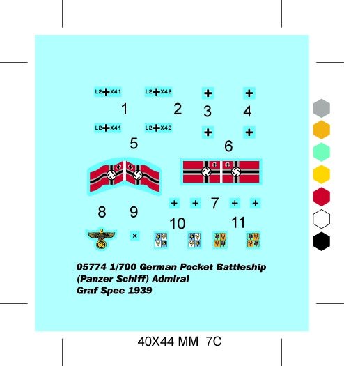 Trumpeter 05774 AD. GRAF SPEE 1/700 – zdjęcie 3