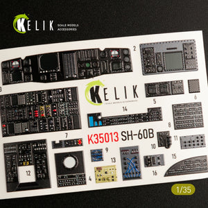 KELIK K35013 SH-60B INTERIOR 3D DECALS FOR KITTY HAWK KIT 1/35 – zdjęcie 2