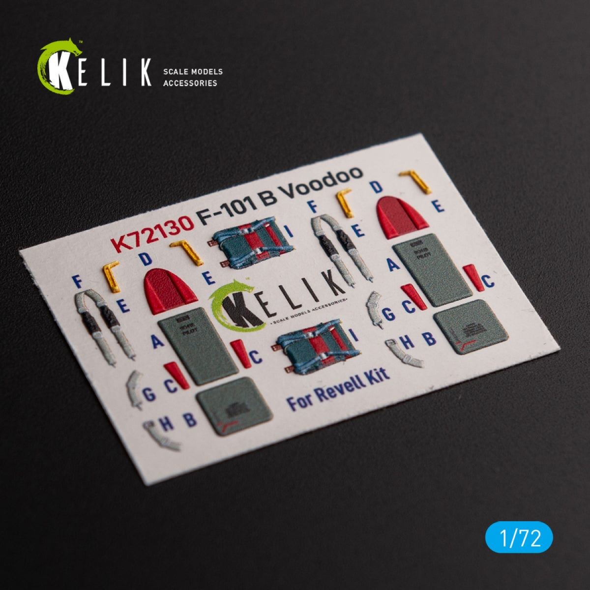 KELIK K72130 F-101 Voodoo - interior 3D decals for Revell kit 1/72 – zdjęcie 3