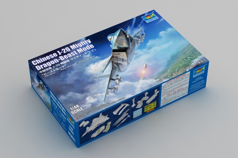 Trumpeter 05821 Chinese J-20 Mighty Dragon-Beast Mode 1/48 – zdjęcie 2