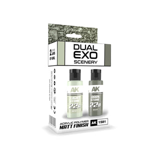 AK Interactive AK1581 DUAL EXO SCENERY SET 22 – 22A LIGHT STONE &amp;amp; 22B DARK STONE