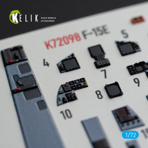 KELIK K72098 F-15E - interior 3D decals for GWH kit 1/72 – zdjęcie 6