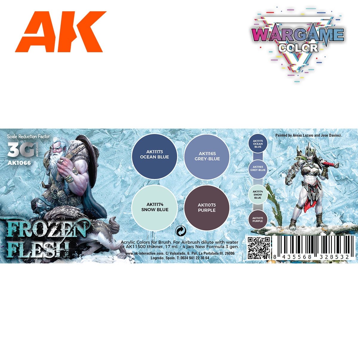 AK Interactive AK1066 WARGAME COLOR SET. FROZEN FLESH. 4x17 ml – zdjęcie 2