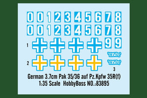 Hobby Boss 83895 German 3.7cm Pak 35/36 auf Pz.Kpfw 35R(f) 1/35 – zdjęcie 2