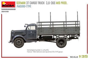 Miniart 35449 GERMAN 3T CARGO TRUCK 3.6-36S MID PROD. PMQ600-TYPE 1/35 – image 8