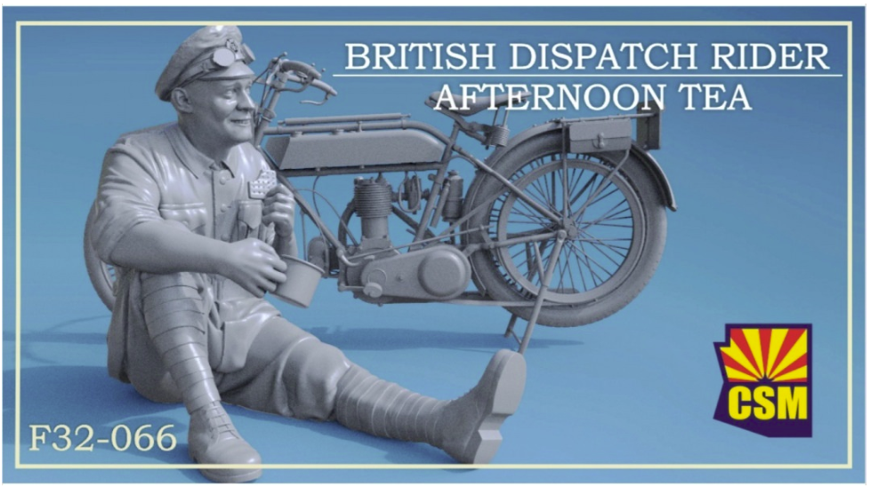 Copper State Models F32-066 British Dispatch Rider afternoon tea (Motorcycle not included) 1/32
