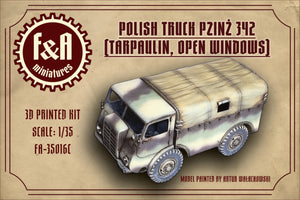 F&amp;amp;A Miniatures FA-35016C Pzinż 342 plandeka otwarte okna 1/35