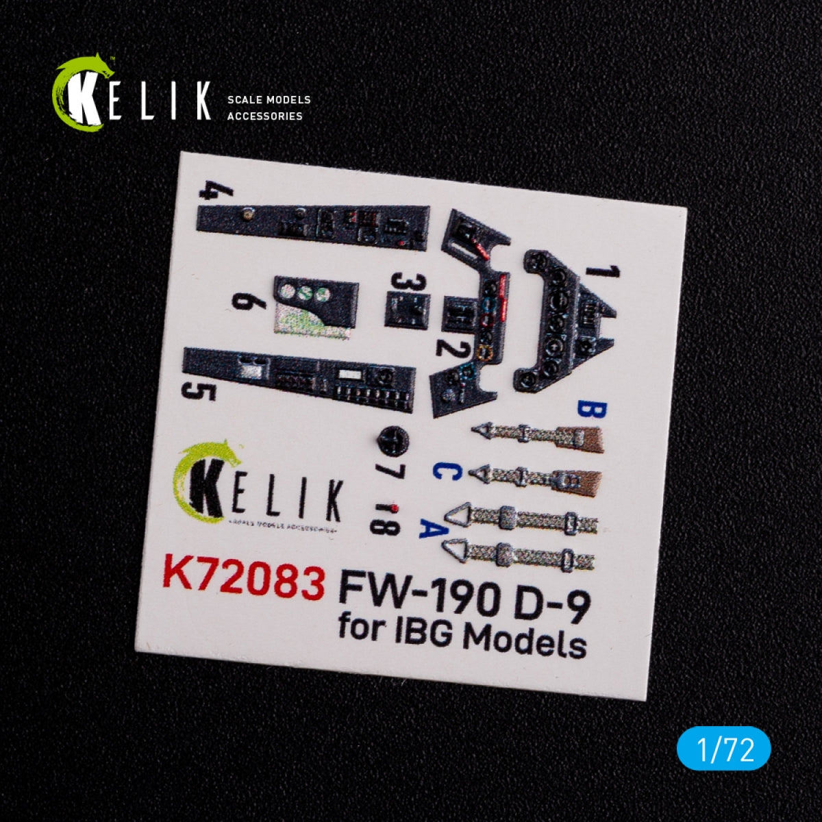KELIK K72083 Fw 190 D-9 interior 3D decals for IBG Models kit 1/72 – zdjęcie 3