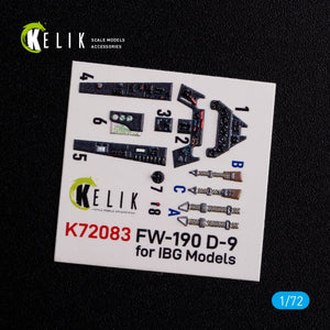 KELIK K72083 Fw 190 D-9 interior 3D decals for IBG Models kit 1/72 – zdjęcie 3
