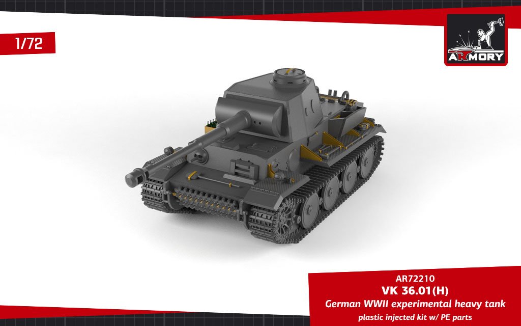 Armory Models 72210 VK 36.01(H) German WWII Experimental Heavy Tank 1/72 – image 6