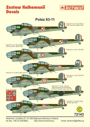 Techmod 72143 - Potez 63-11 1/72 – immagine 2