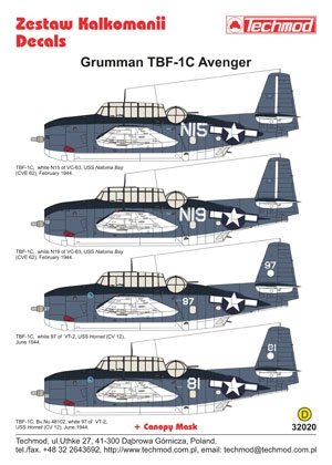 Techmod 32020 - Grumman TBF-1C Avenger 1/32 – zdjęcie 2