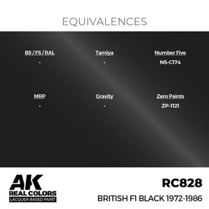 AK Interactive RC828 British F1 Black 1972-1986 17 ml – zdjęcie 3