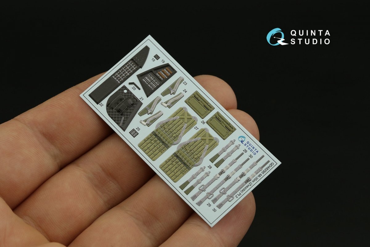 Quinta Studio QD48295 Mi-35M 3D-Printed &amp;amp; coloured Interior on decal paper (Zvezda) 1/48 – zdjęcie 10