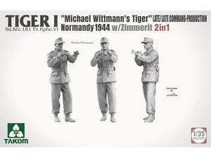 Takom 2201 Tiger I Late Production w/zimmerit Normandy 1944 Sd.Kfz. 181 Pz.Kpfw. VI Ausf. E &amp;quot;Michael Wittmann&amp;#39;s Tiger&amp;quot;(Late/Late Command) 1/35 – image 4
