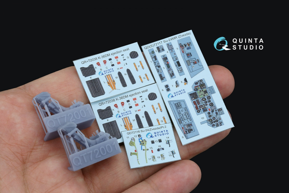 Quinta Studio QD+72117 Su-24MR 3D-Printed colored Interior on decal paper (Zvezda) (with 3D-printed resin part) 1/72 – image 3