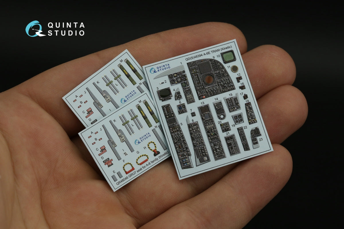 Quinta Studio QD48394 A-6E TRAM 3D-Printed &amp;amp; colored Interior on decal paper (Kinetic) 1/48 – image 4