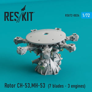 RESKIT RSU72-0024 Rotor CH-53 Super Stallion, MH-53E Sea Dragon (7 pales - 3 moteurs) pour Italeri, Revell 1/72