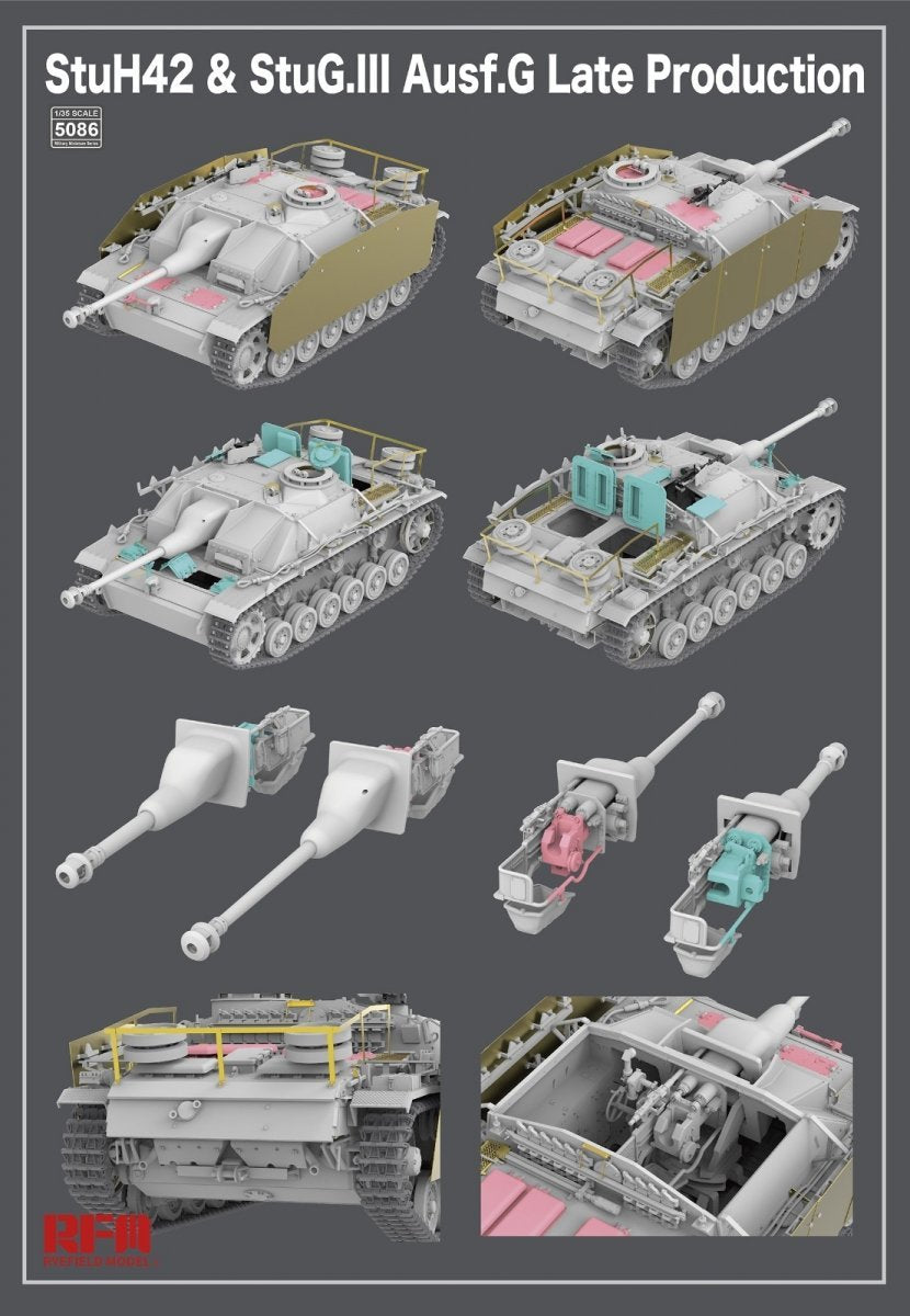 Rye Field Model 5086 StuH42 &amp;amp; StuG.III Ausf.G Late Production 1/35 – zdjęcie 2