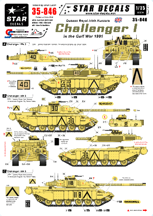 Star Decals 35-846 Challenger I in the Gulf War 1/35