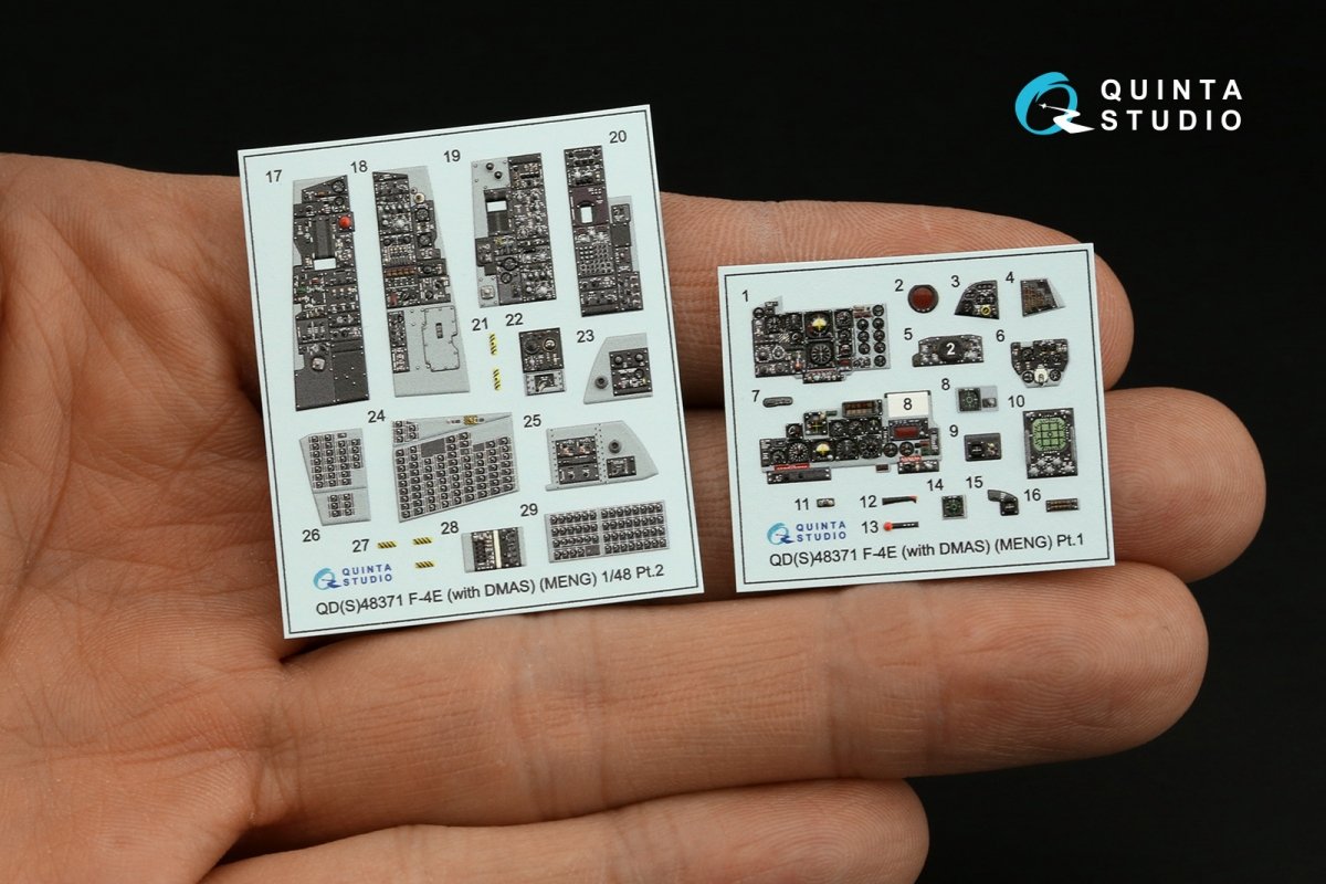 Quinta Studio QDS-48371 F-4E with DMAS 3D-Printed &amp;amp; colored Interior on decal paper (Meng) (Small version) 1/48 – image 4