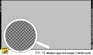 Aber PP19 Grooved plate (140x77mm) Contemporary pattern 5x5 lines (1/24/25) – image 2