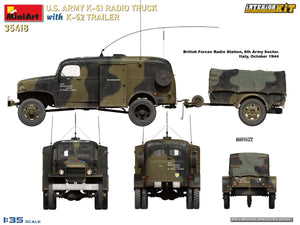 MiniArt 35418 US ARMY K-51 RADIO TRUCK WITH K-52 TRAILER. INTERIOR KIT 1/35 – zdjęcie 11