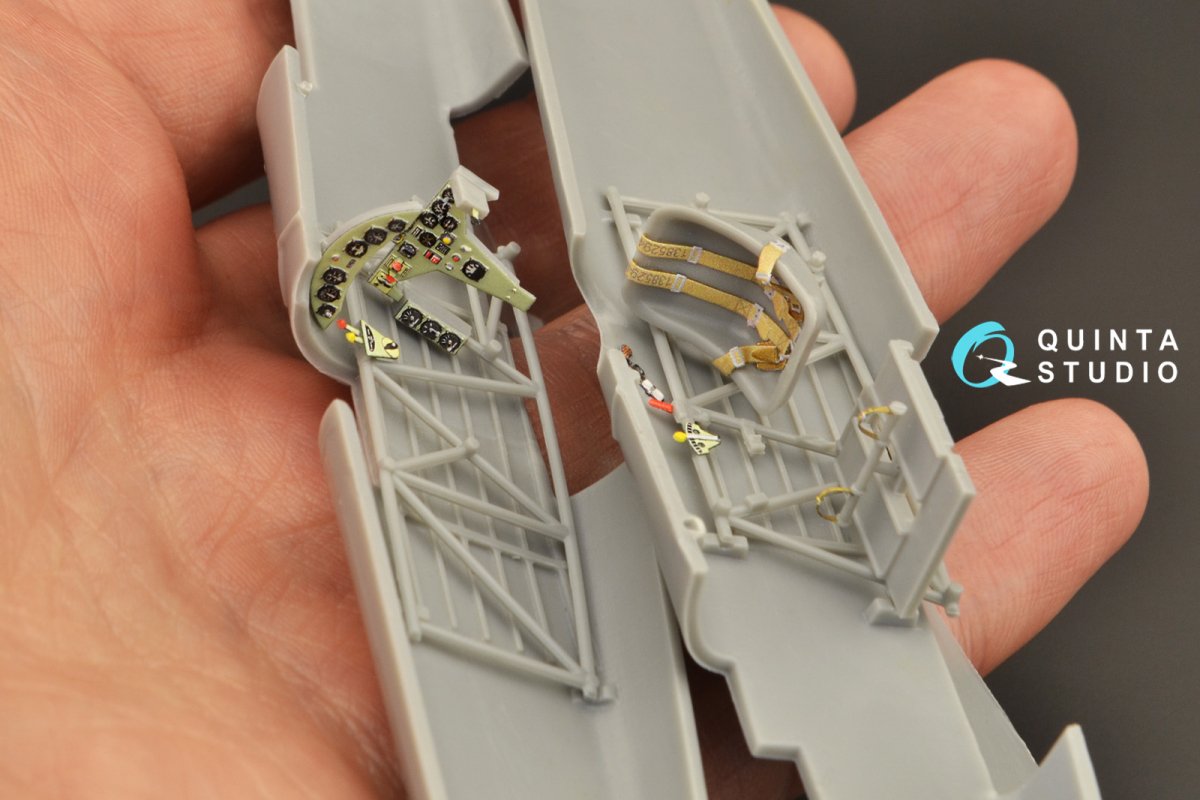 Quinta Studio QD48274 He 51B 3D-Printed &amp;amp; coloured Interior on decal paper (Roden) 1/48 – zdjęcie 7