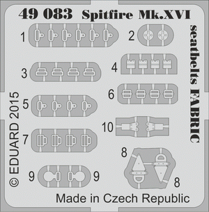 Eduard 49083 Spitfire Mk. XVI seatbelts FABRIC 1/48 EDUARD – zdjęcie 2