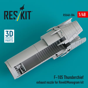 RESKIT RSU48-0584 F-105 Thunderchief exhaust nozzle for Revell/Monogram kit (3D Printed) 1/48