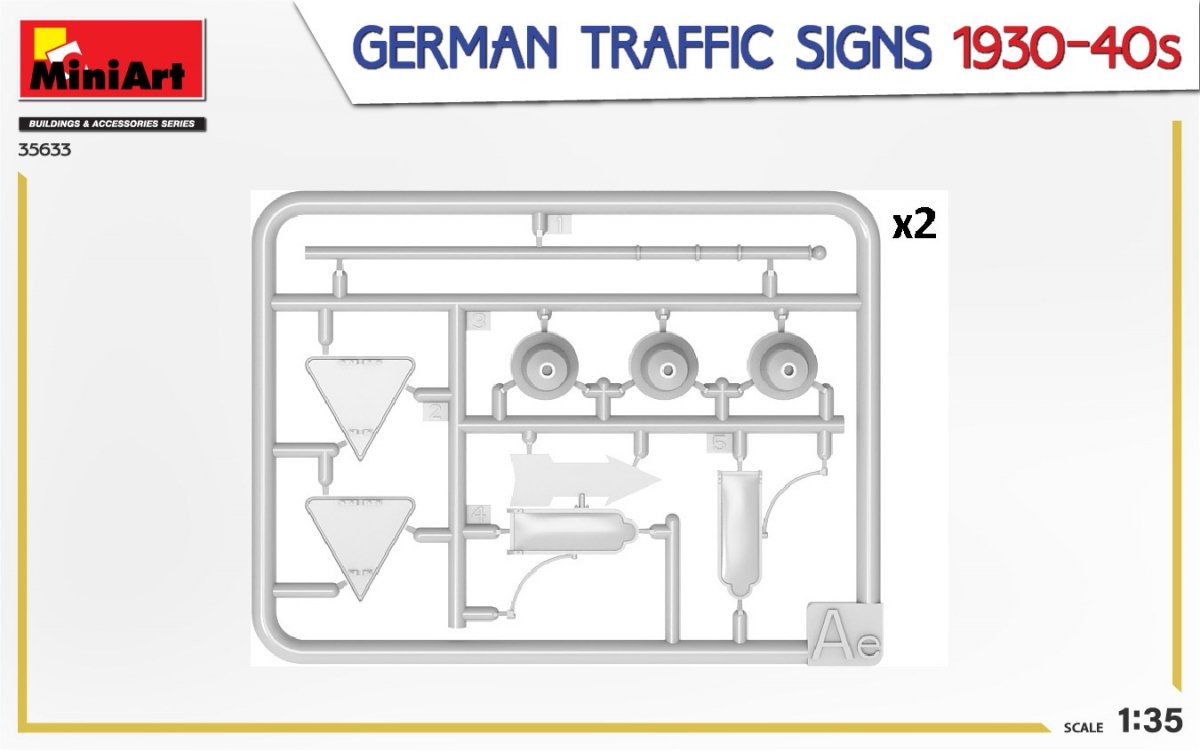 MiniArt 35633 GERMAN TRAFFIC SIGNS 1930-40s 1/35 – zdjęcie 5