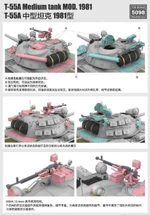 Rye Field Model 5098 T-55A Medium Tank Mod. 1981 with workable track links 1/35 – zdjęcie 4