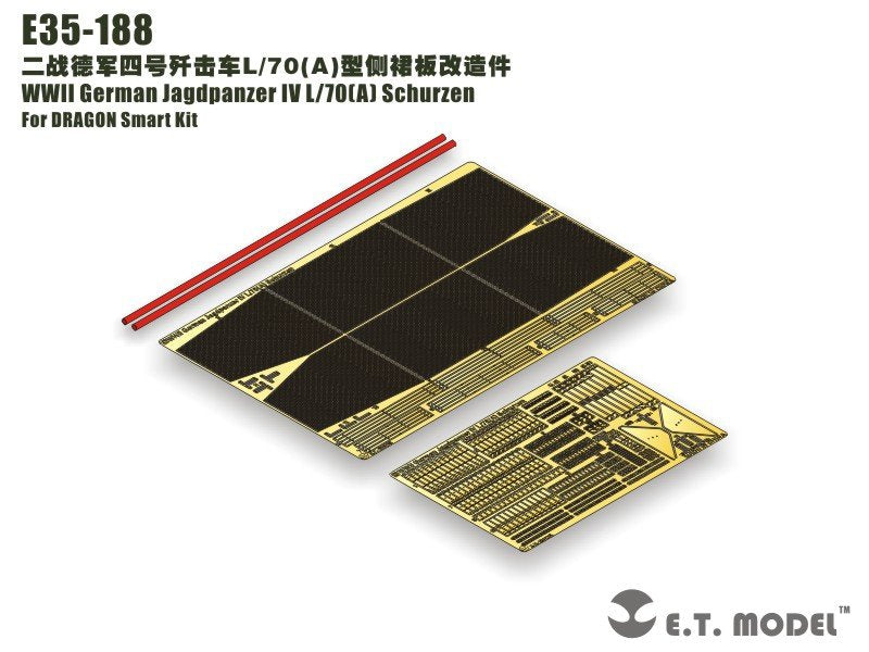 ET Model E35-188 WWII German Jagdpanzer IV L/70(A) Schurzen (Pour DRAGON Smart Kit) (1/35)
